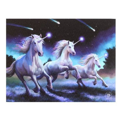 25x19cm Shooting Stars Canvas Plaque by Anne Stokes - Inspired Creative Gifts