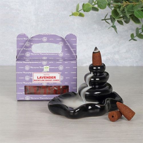 Set of 6 Packets of Satya Lavender Backflow Dhoop Cones - Inspired Creative Gifts