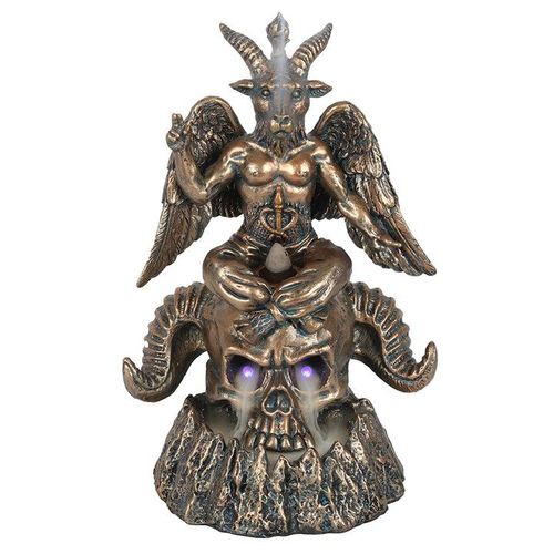 Gold Baphomet LED Backflow Incense Burner - Backflow Burners & Cones - Inspired Creative Gifts