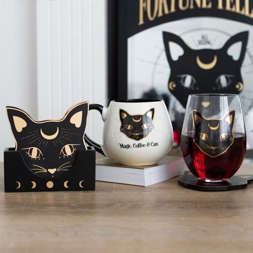 Magic, Coffee & Cats Rounded Mug - Mugs - Inspired Creative Gifts
