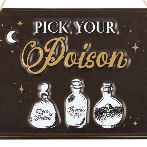 Pick Your Poison Hanging Metal Sign - Sign - Inspired Creative Gifts