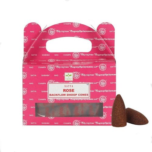 Set of 6 Packets of Satya Rose Backflow Dhoop Cones - Inspired Creative Gifts