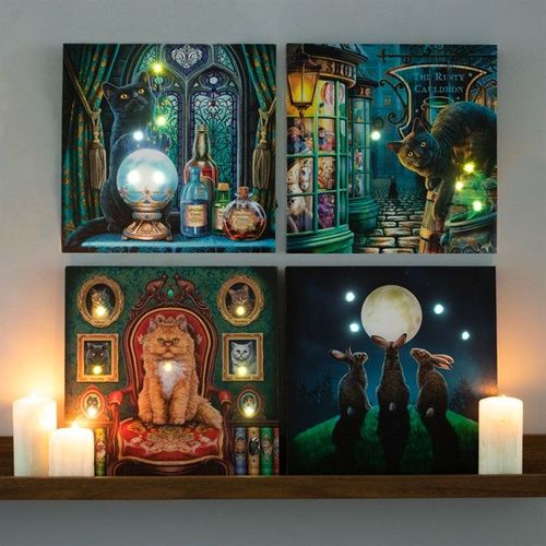 The Witches Apprentice Light Up Canvas Plaque by Lisa Parker - Wall Art - Inspired Creative Gifts