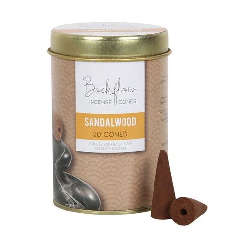 6 Tins of  Elements Sandalwood Jumbo Backflow Cones - Backflow Burners & Cones - Inspired Creative Gifts