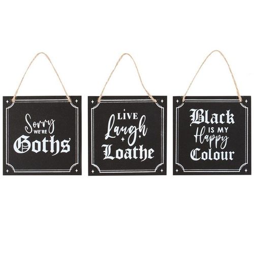 Set of 12 Gothic Mini Signs - Sign - Inspired Creative Gifts