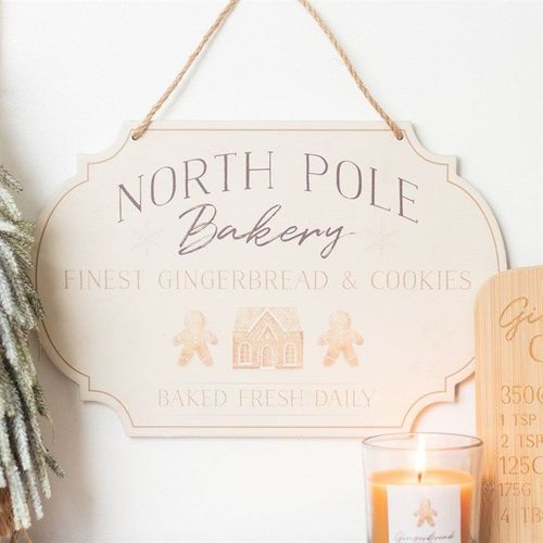 North Pole Bakery Hanging Sign - Sign - Inspired Creative Gifts