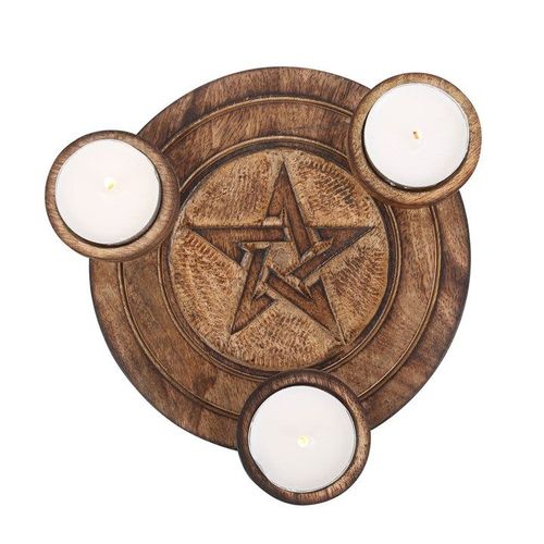 Pentagram Tea Light Candle Holder - Candle Holders - Inspired Creative Gifts