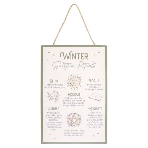 30cm Winter Solstice Rituals MDF Hanging Sign - Sign - Inspired Creative Gifts