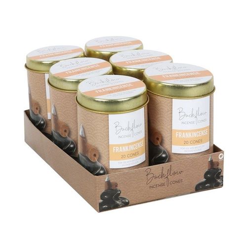 6 Tins of Elements Frankincense Jumbo Backflow Cones - Backflow Burners & Cones - Inspired Creative Gifts