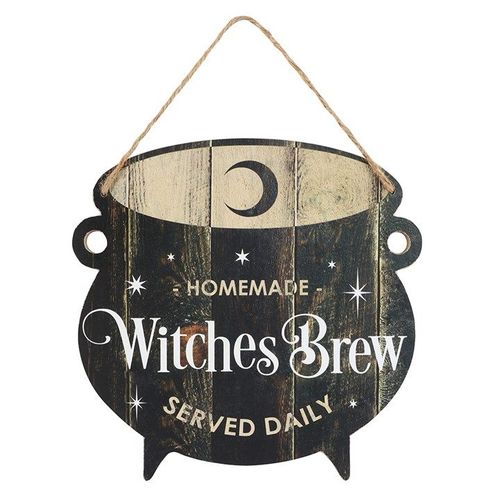 Witches Brew Cauldron MDF Hanging Sign - Sign - Inspired Creative Gifts