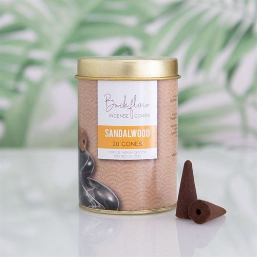 6 Tins of  Elements Sandalwood Jumbo Backflow Cones - Backflow Burners & Cones - Inspired Creative Gifts