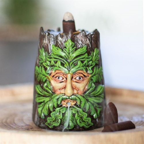 Spirit of the Trees Green Man Backflow Incense Burner - Inspired Creative Gifts