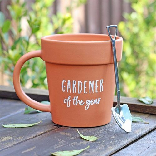 Gardener of the Year Pot Mug and Shovel Spoon - Sign - Inspired Creative Gifts