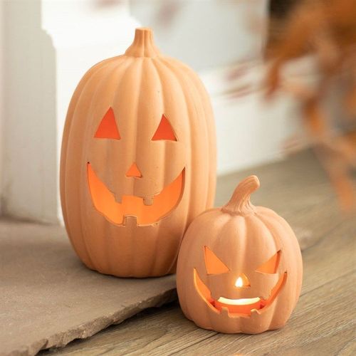 12.5cm Terracotta Pumpkin Ornament - Garden Accessories - Inspired Creative Gifts