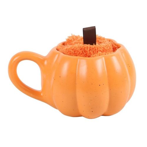 Pumpkin Shaped Mug and Socks Set - Mugs - Inspired Creative Gifts