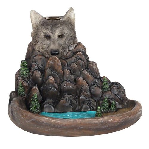 Grey Wolf Cliff Backflow Incense Burner - Backflow Burners & Cones - Inspired Creative Gifts