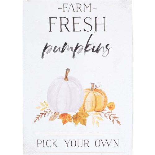 Farm Fresh Pumpkins Metal Hanging Sign - Sign - Inspired Creative Gifts