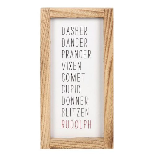 Reindeer Names Wooden Sign - Sign - Inspired Creative Gifts