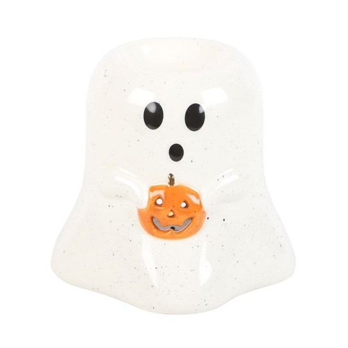 Ghost Shaped Oil Burner and Wax Warmer with Pumpkin - Oil Burner - Inspired Creative Gifts
