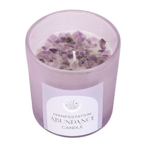Abundance French Lavender Crystal Chip Candle - Candles - Inspired Creative Gifts