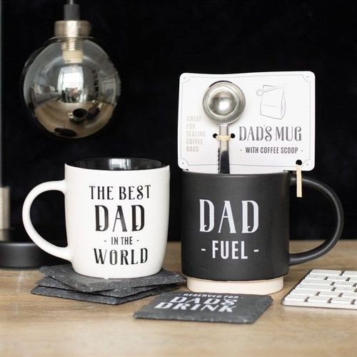 Dad Fuel Mug and Coffee Scoop Clip - Mugs - Inspired Creative Gifts