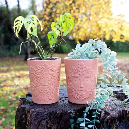 16cm Green Goddess Terracotta Plant Pot - Garden Accessories - Inspired Creative Gifts