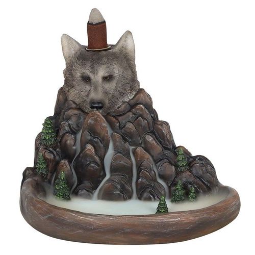 Grey Wolf Cliff Backflow Incense Burner - Backflow Burners & Cones - Inspired Creative Gifts