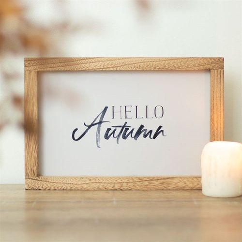 Hello Autumn Wooden Frame Sign - Sign - Inspired Creative Gifts