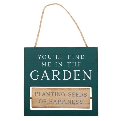 You'll Find Me in the Garden Reversible Hanging Sign - Sign - Inspired Creative Gifts