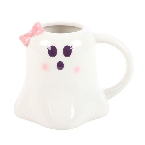 Mrs Boo Ghost Shaped Mug with Bow - Mugs - Inspired Creative Gifts