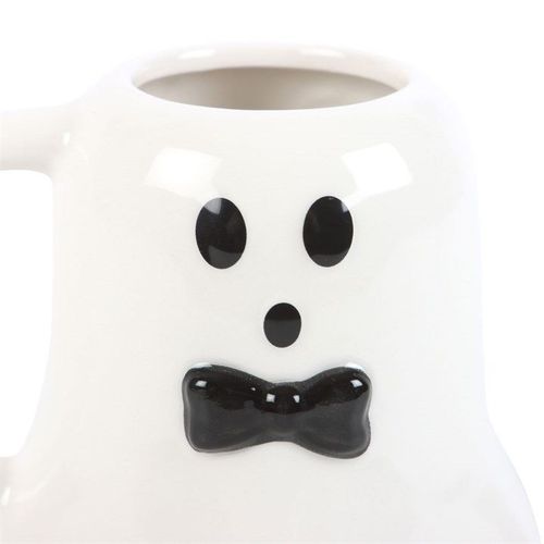 Mr Boo Ghost Shaped Mug with Bow Tie - Mugs - Inspired Creative Gifts