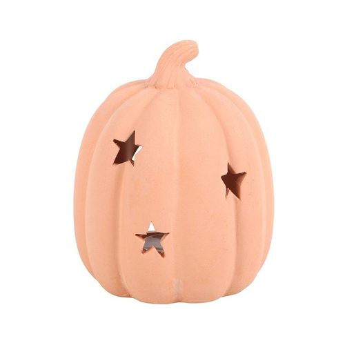 9cm Terracotta Pumpkin Tealight Holder - Candle Holders - Inspired Creative Gifts