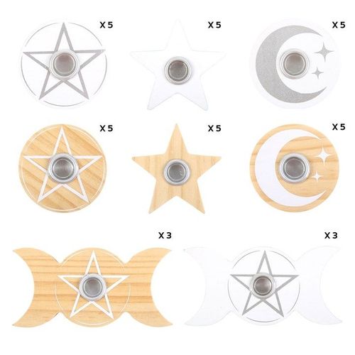 Set of 36 Mixed White and Natural Spell Candle Holders - Candle Holders - Inspired Creative Gifts