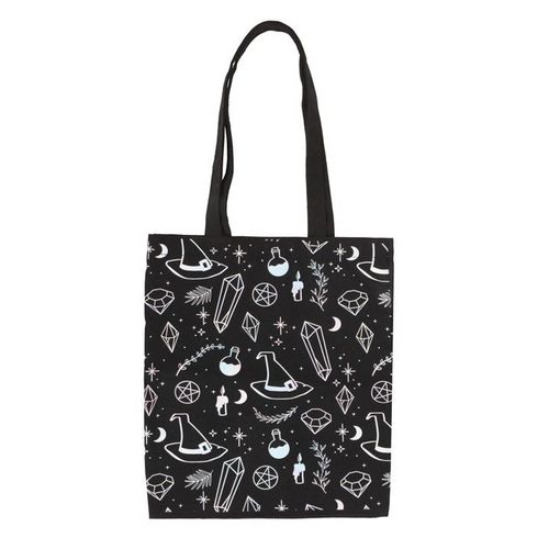 Crystal Witch Print Polycotton Tote Bag - Bags & Purses - Inspired Creative Gifts