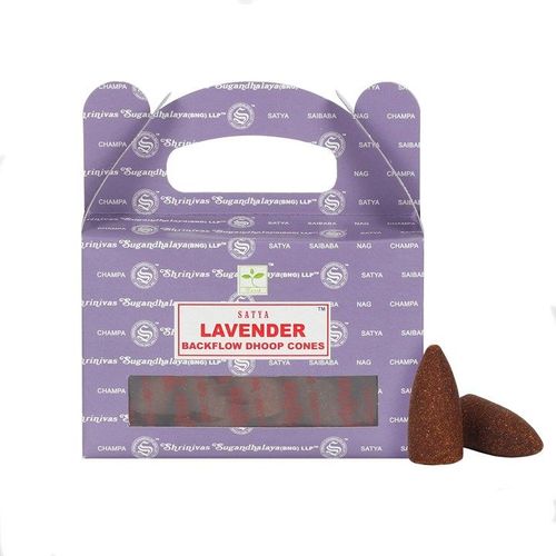 Set of 6 Packets of Satya Lavender Backflow Dhoop Cones - Inspired Creative Gifts