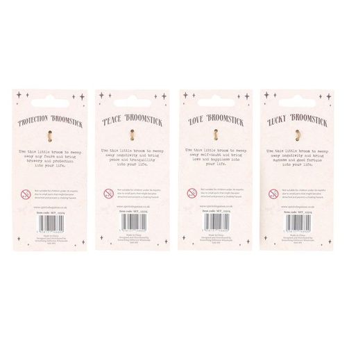 Pack of 12 Lucky Crystal Broomstick Car Charms - Ornaments - Inspired Creative Gifts