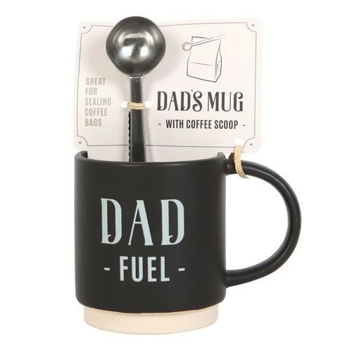 Dad Fuel Mug and Coffee Scoop Clip - Mugs - Inspired Creative Gifts