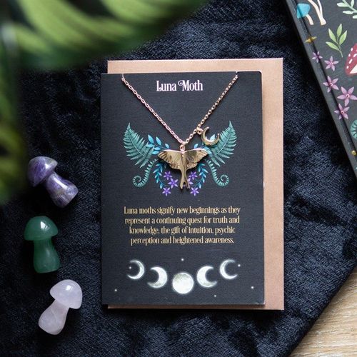 Luna Moth Necklace Card - Inspired Creative Gifts