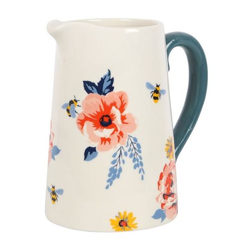 17cm Bee-utiful Floral Ceramic Flower Jug - Tableware - Inspired Creative Gifts