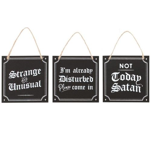 Set of 12 Gothic Mini Signs - Sign - Inspired Creative Gifts