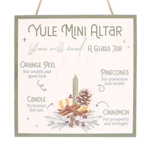 20cm Yule Altar MDF Hanging Sign - Sign - Inspired Creative Gifts