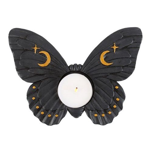 Black Moth Tealight Candle Holder - Candle Holders - Inspired Creative Gifts