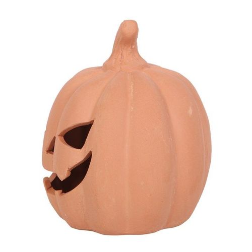 12.5cm Terracotta Pumpkin Ornament - Garden Accessories - Inspired Creative Gifts