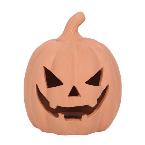 12.5cm Terracotta Pumpkin Ornament - Garden Accessories - Inspired Creative Gifts