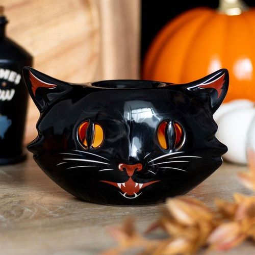 Spooky Black Cat Oil Burner - Oil Burner - Inspired Creative Gifts