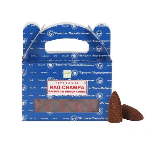 Set of 6 Packets of Satya Nag Champa Backflow Dhoop Cones - Inspired Creative Gifts