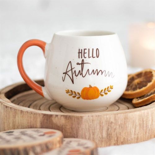 Hello Autumn Rounded Mug - Mugs - Inspired Creative Gifts