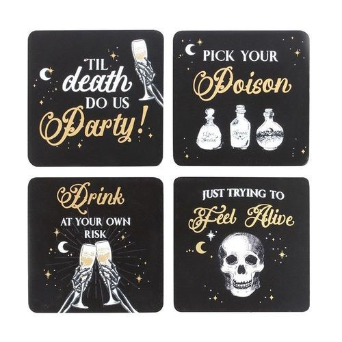 Til Death Do Us Party Coaster Set - Inspired Creative Gifts