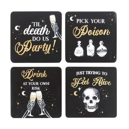 Til Death Do Us Party Coaster Set - Inspired Creative Gifts