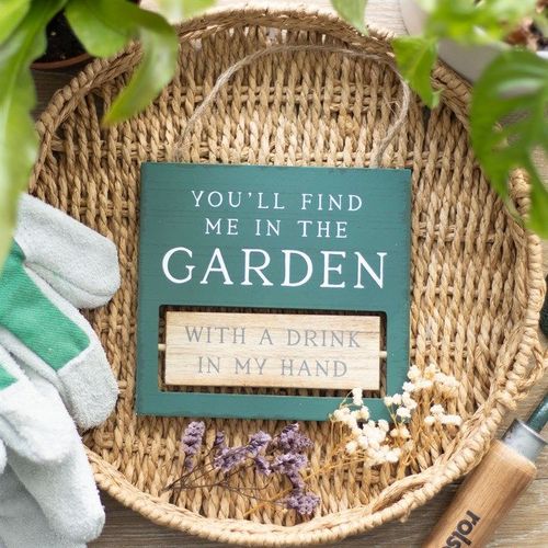 You'll Find Me in the Garden Reversible Hanging Sign - Sign - Inspired Creative Gifts